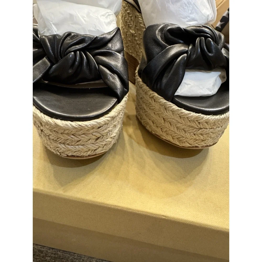 Michael Kors Collection Silvana Runway platform sandal in black leather Size 8 - Picture 7 of 16
